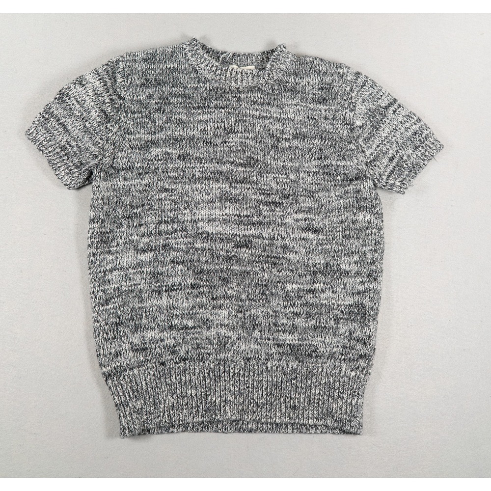 Kate Spade New York Marled Knit Short Sleeve Sweater with Detachable Collar S